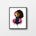Poster : Afro Super-Héroïne Pink
