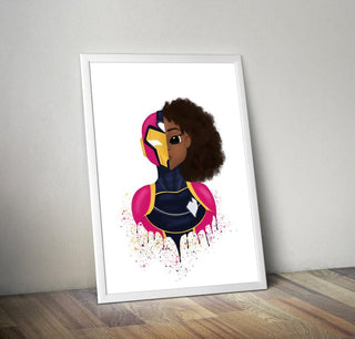 Poster : Afro Super-Héroïne Pink