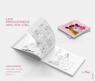 Princesses Arc-en-ciel - Cahier de coloriage
