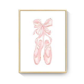 Toile : Chaussons de ballerine Rose